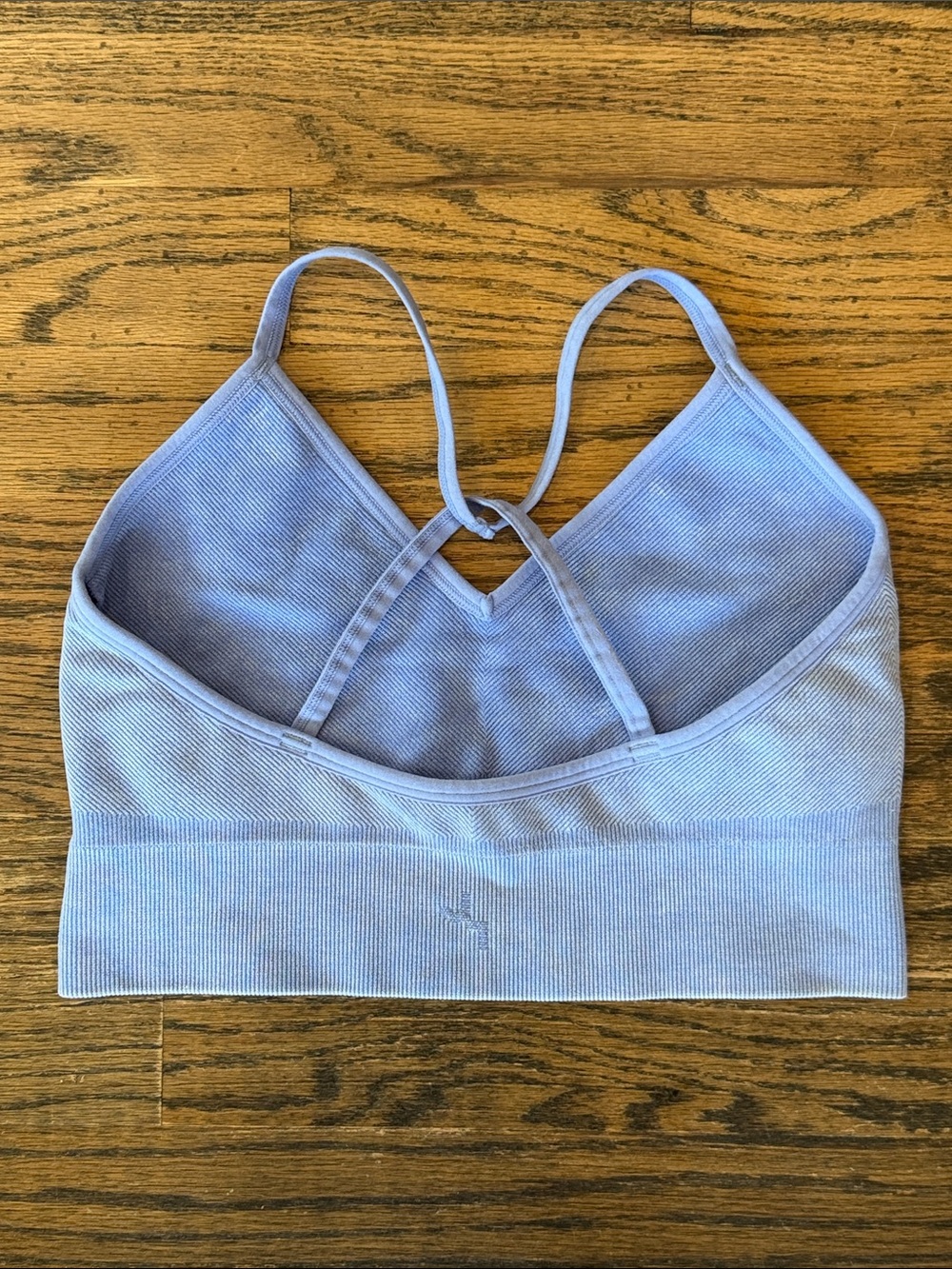 JoyLab Light Blue Ribbed Knot-Back Bralette - Picture 3 of 3